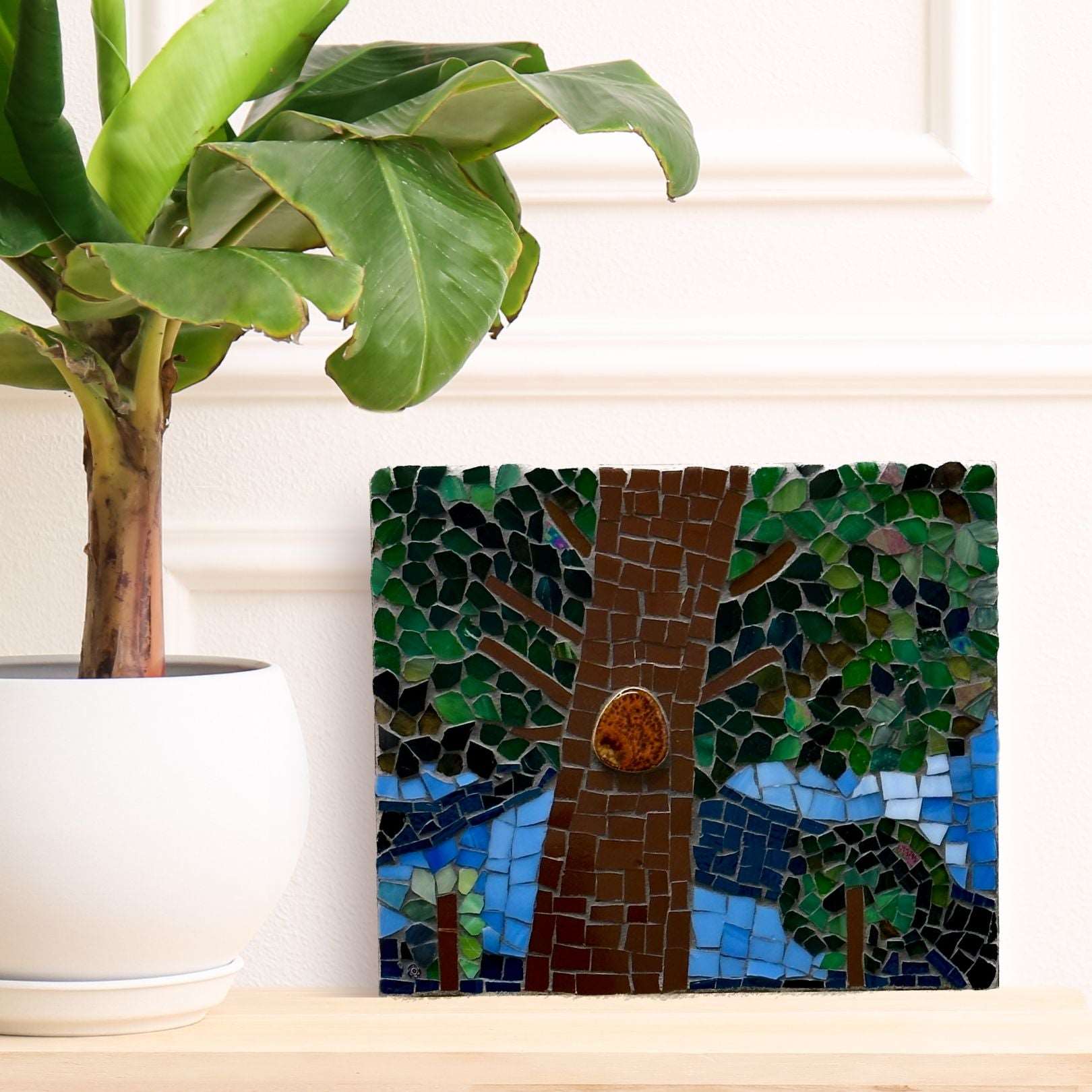 Tree Park | Mosaic Wall Art, Handmade Home Decor Accent – Piece by