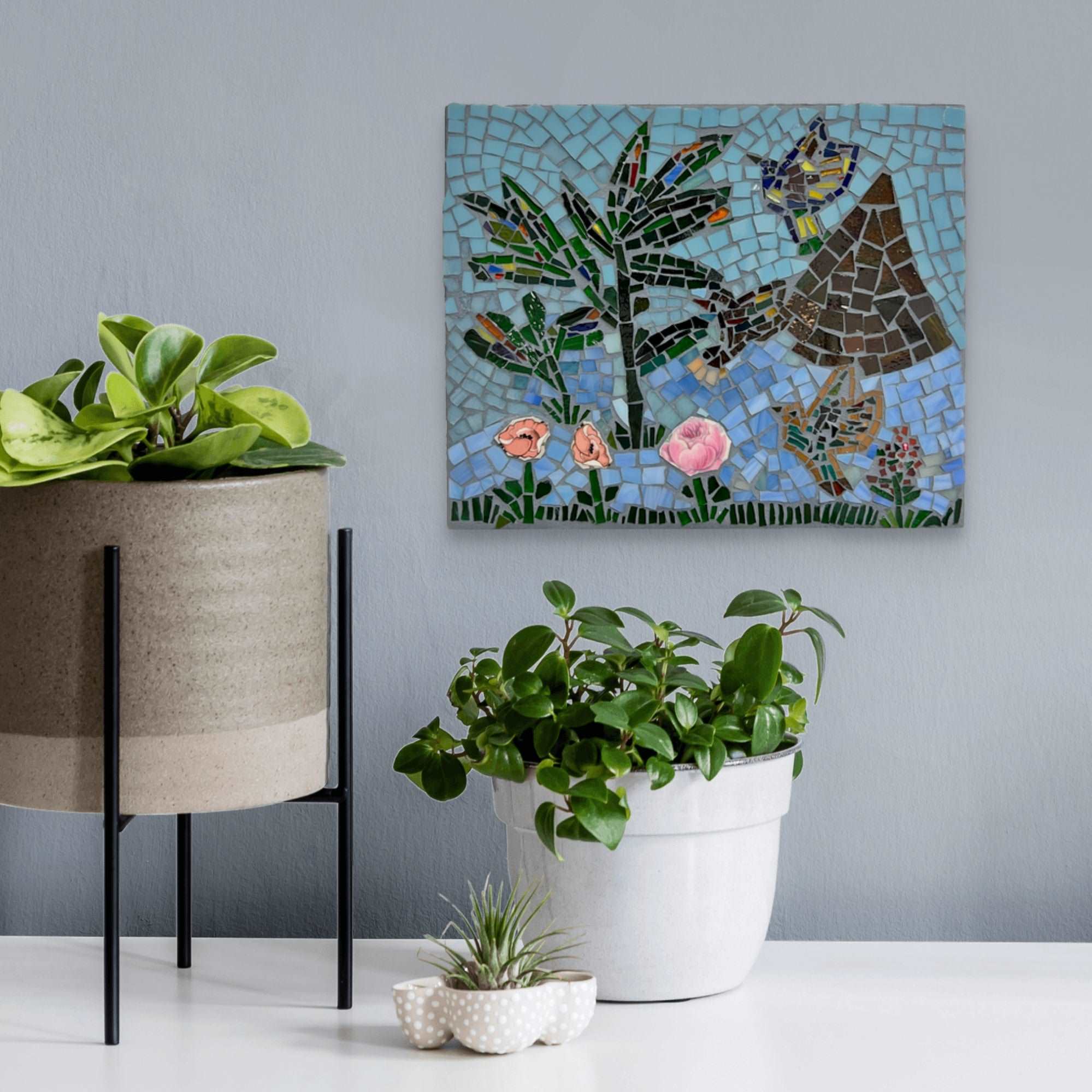 mosaic indoor plant Hummingbirds of Paradise