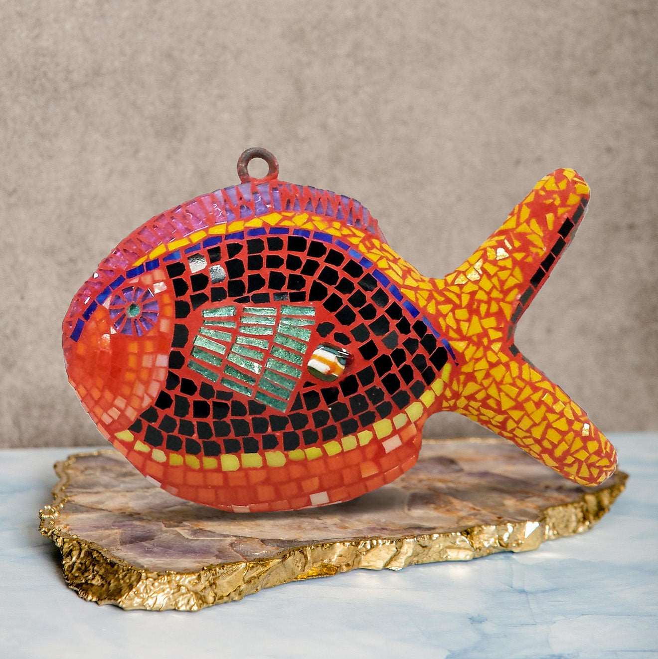 art made from fish hook Tropical Swimmer