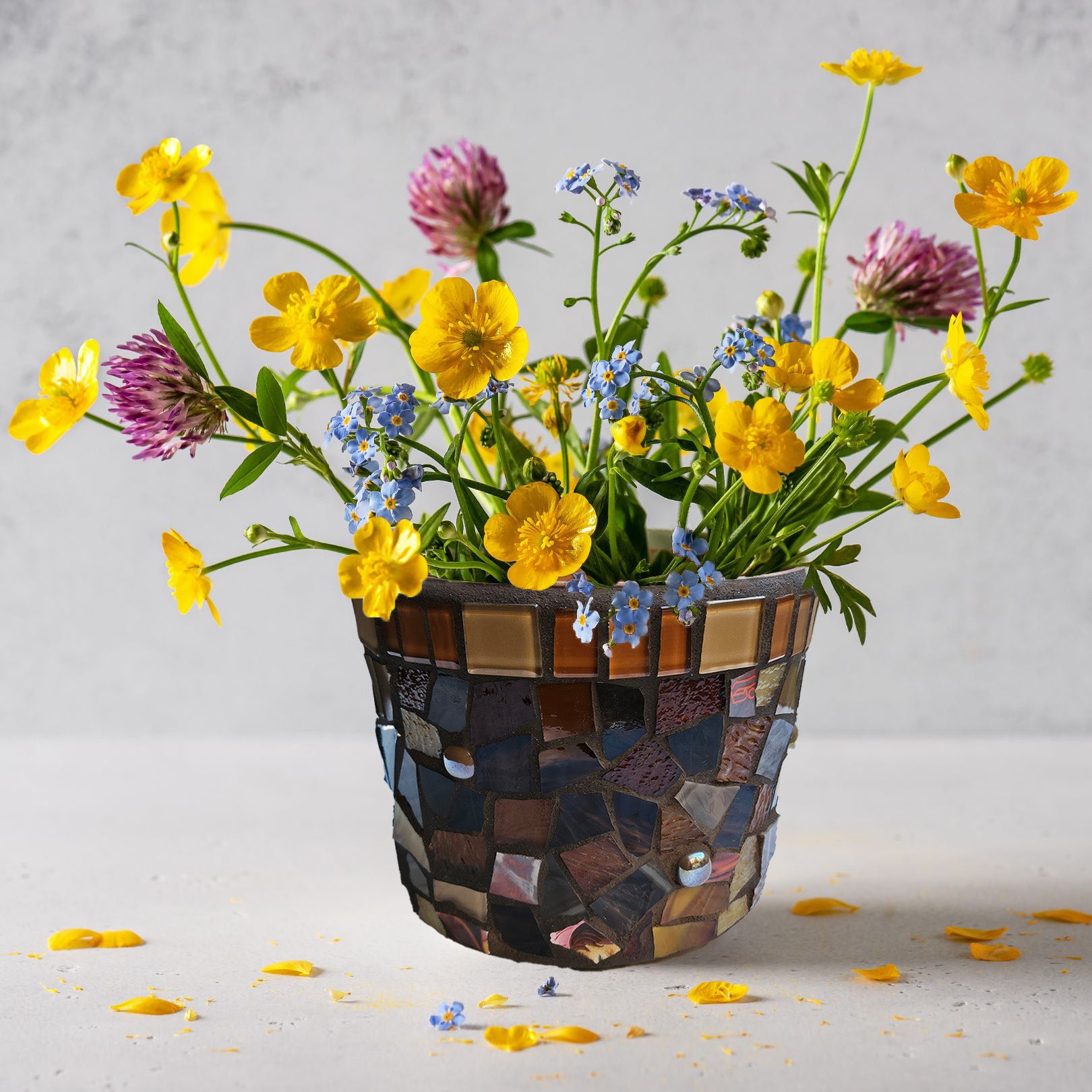 plant pot mosaic Brown Pot