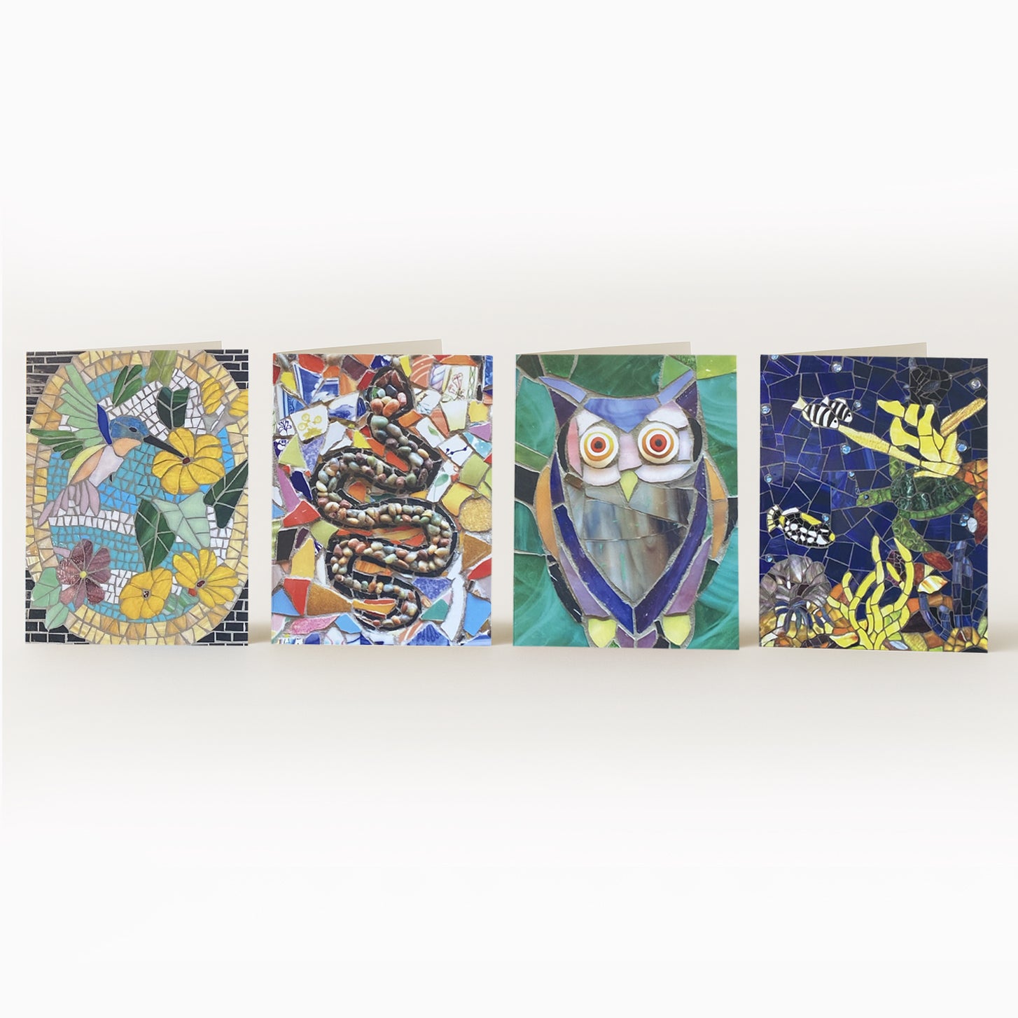 mosaic rare cards Animal Mosaic Greeting Cards