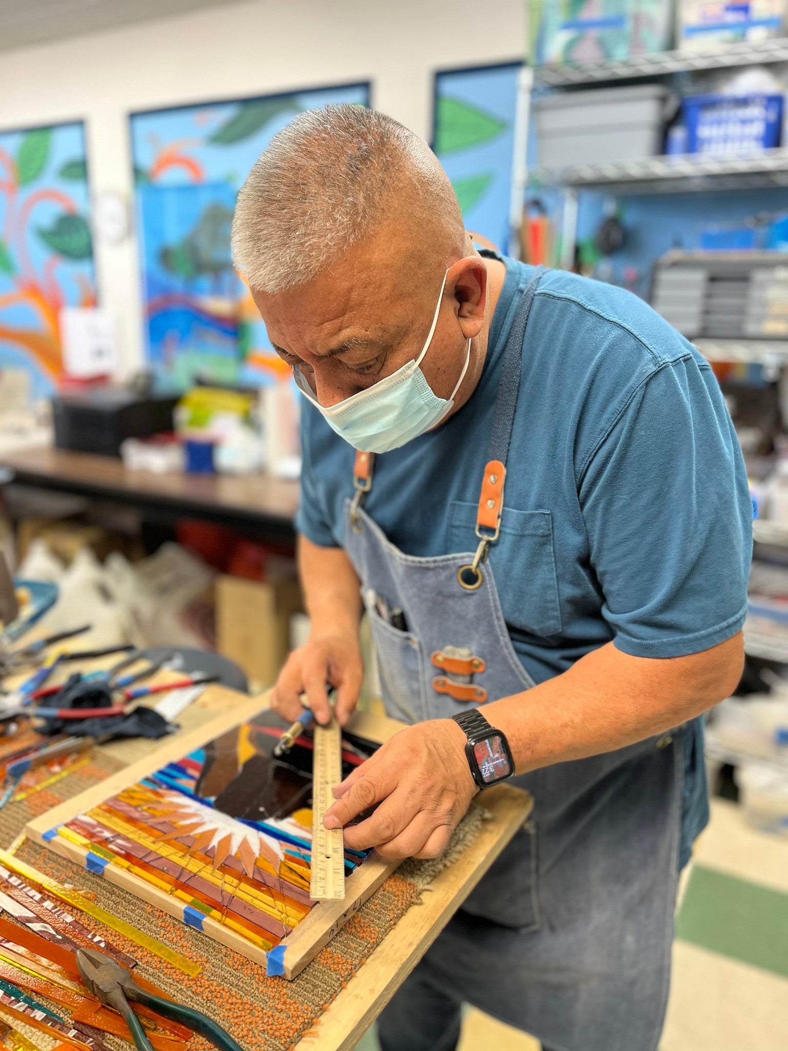 Artist Jose working on Teller Commission