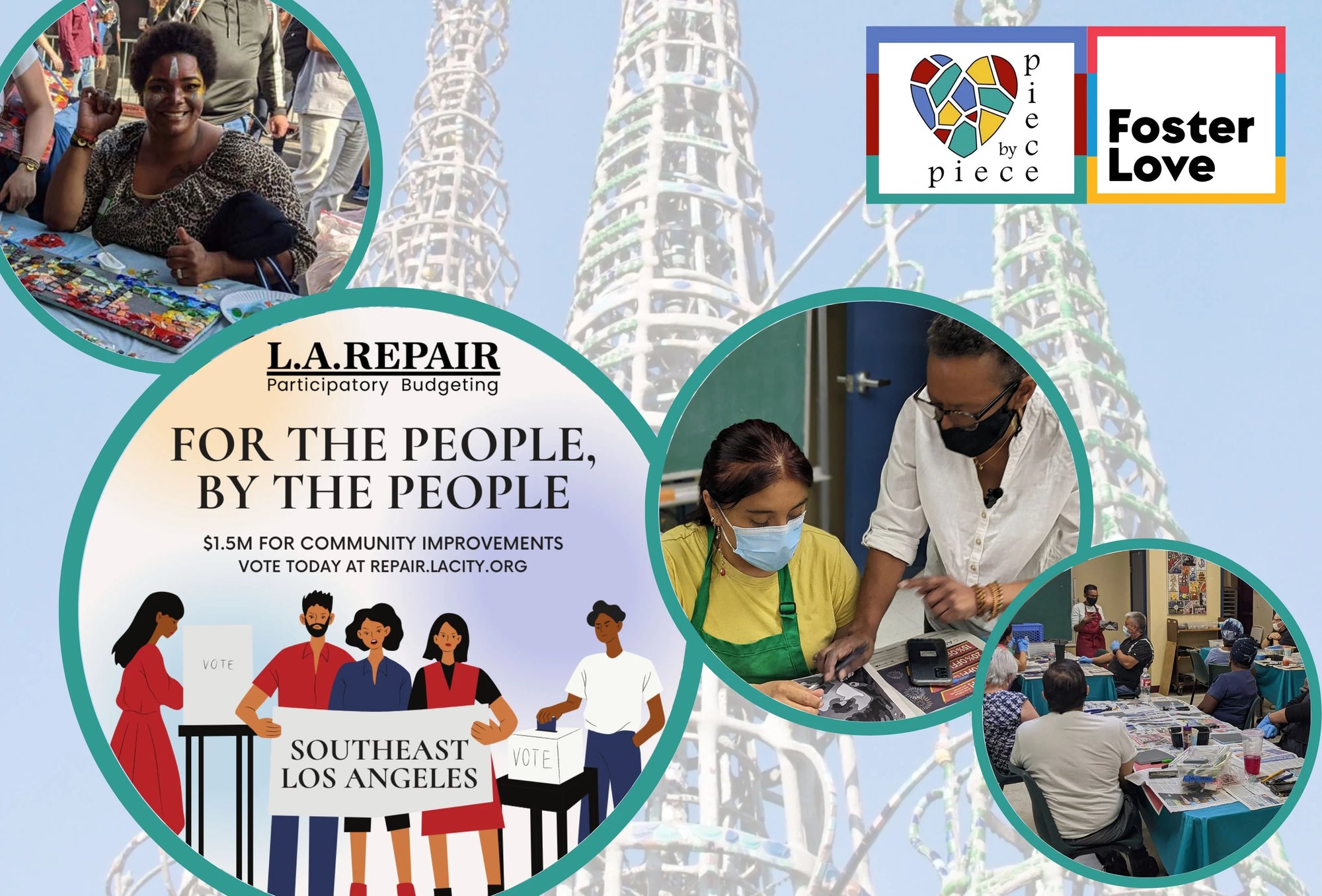 Piece by Piece is on the ballot as Proposal F in L.A. REPAIR Participatory Budgeting Grant for "Pieces of Love" in Southeast LA - Southeast La residents VOTE TODAY
