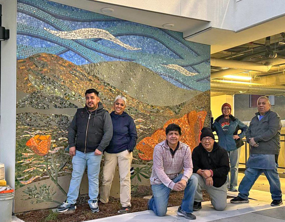Poppies and Lupine Mosaic Mural Installed in LA Family Housing's Newest Veteran Housing
