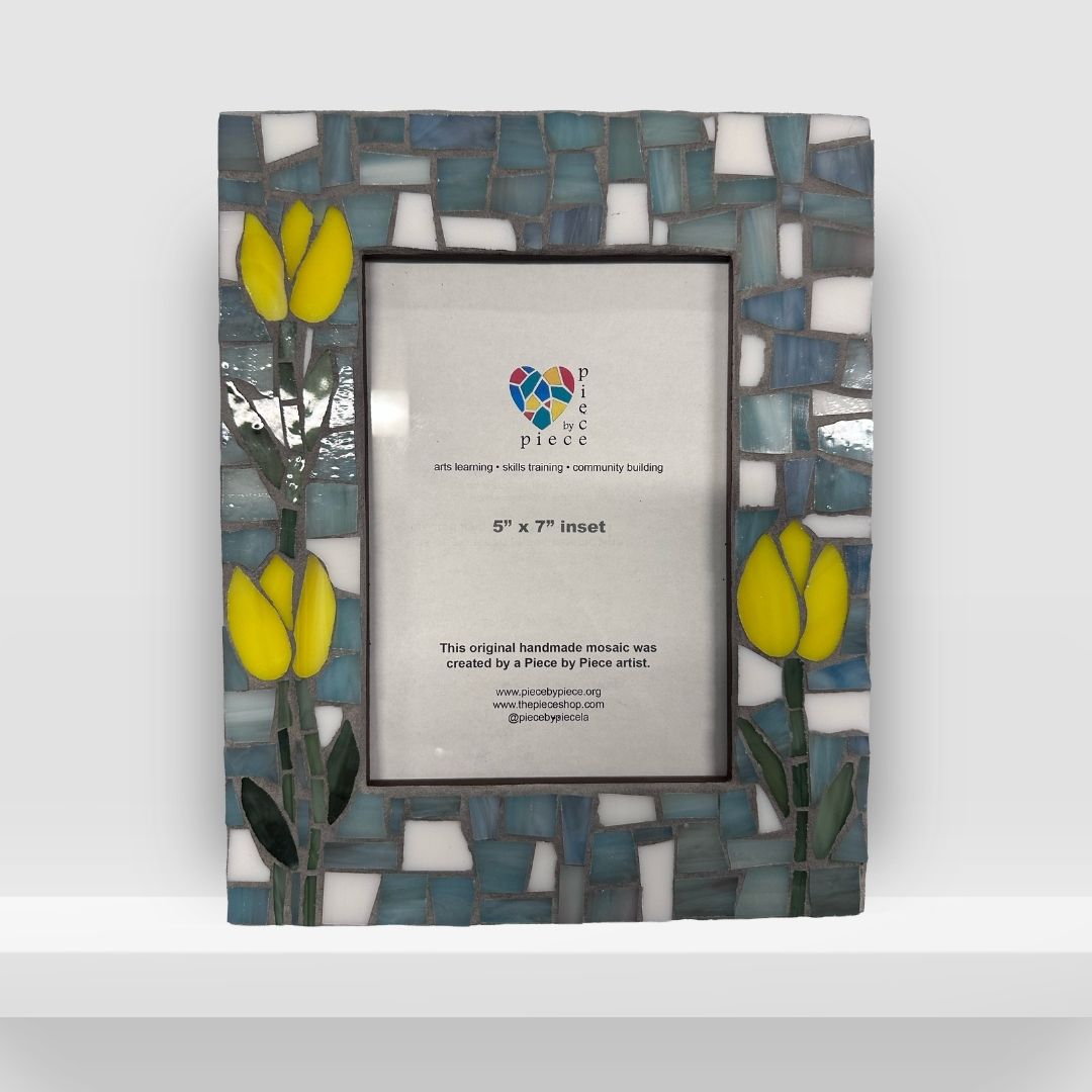 Yellow Tulips on Slate