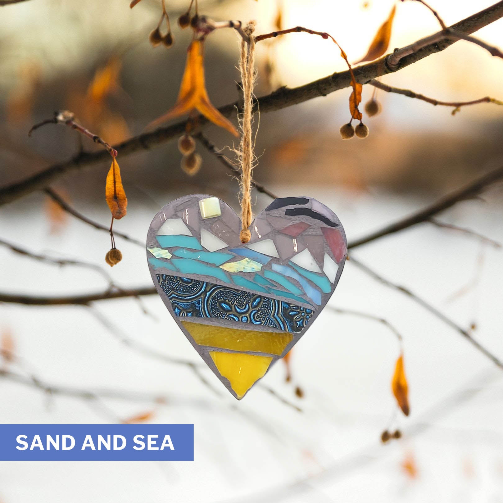 Nature-Inspired 3" Heart Ornament – Choose Your Design