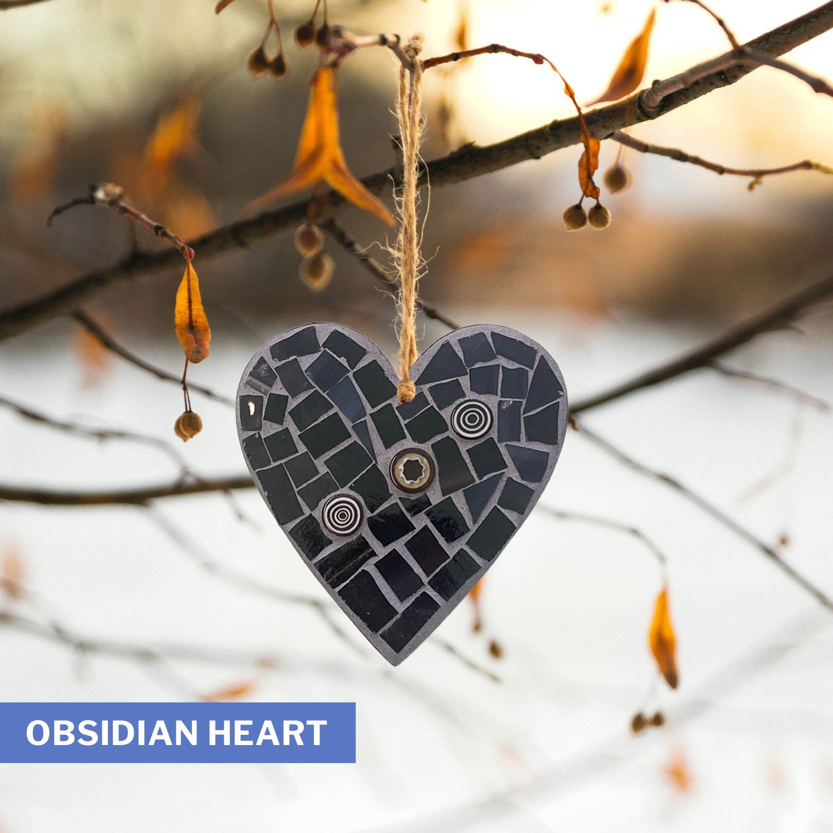 Brown/Black 3" Heart Ornament – Choose Your Design