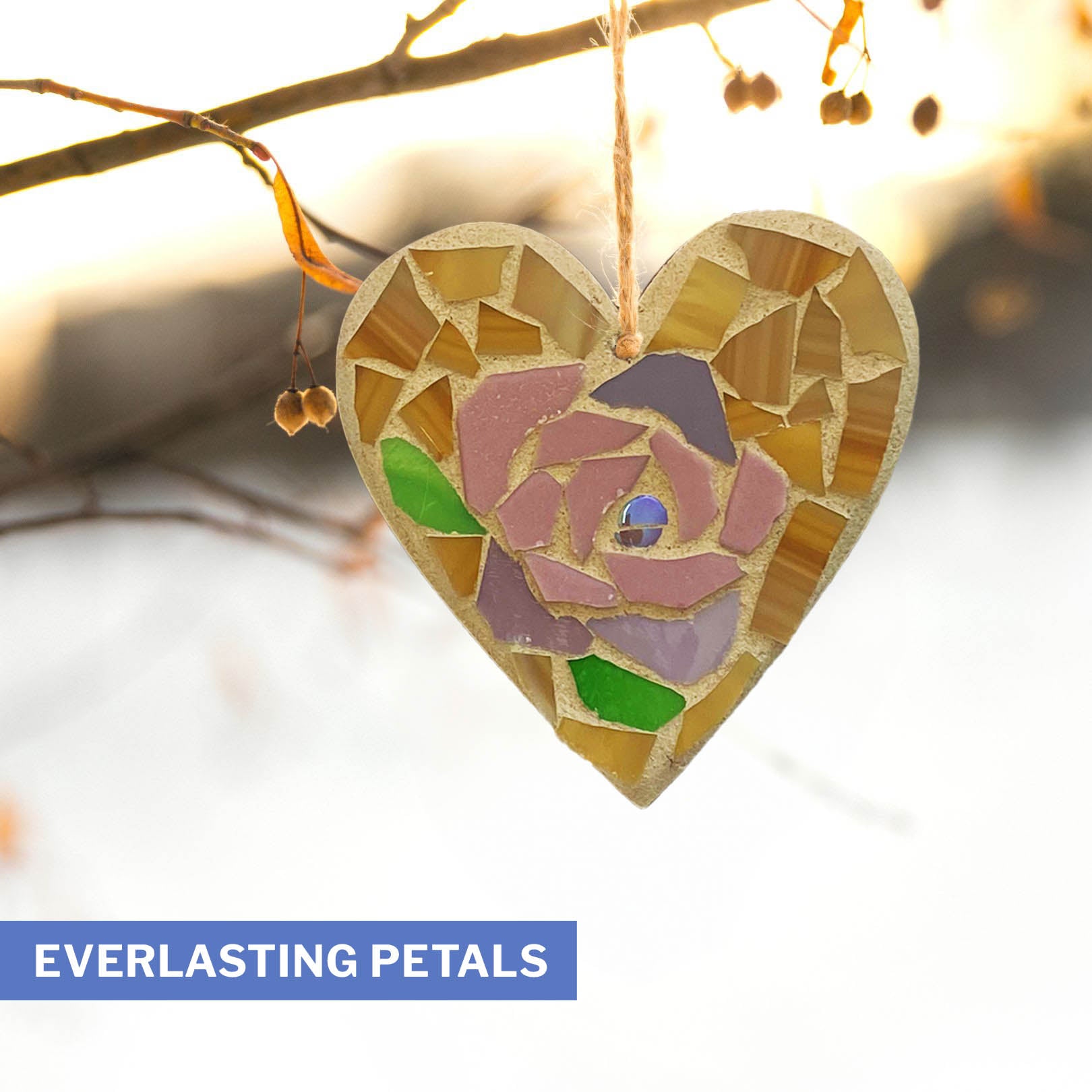 Floral 3" Heart Ornament – Choose Your Design