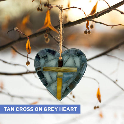 Brown/Black 3" Heart Ornament – Choose Your Design