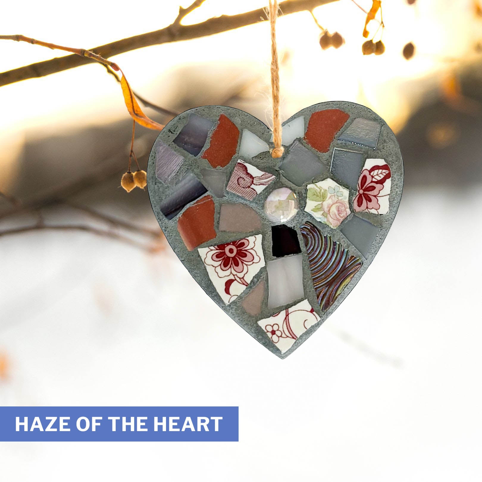 Pink/Purple 3" Heart Ornament – Choose Your Design