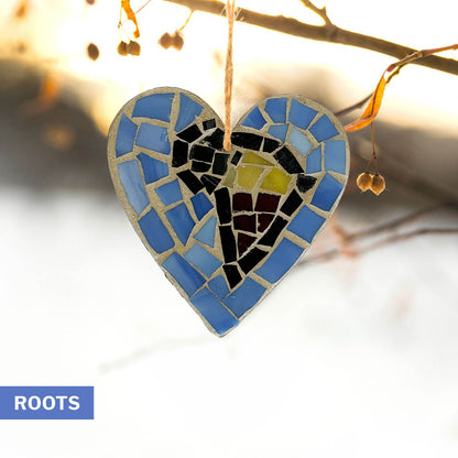 Blue/Green 3" Heart Ornament – Choose Your Design
