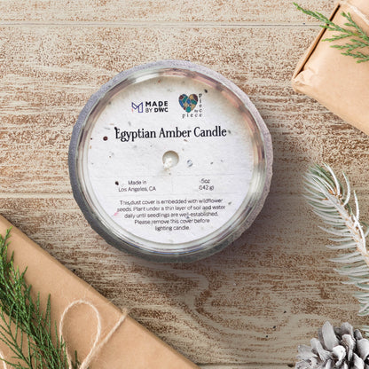 Dusty Rose Egyptian Amber 5 oz. Candle - Piece by Piece & Made by DWC Collaboration