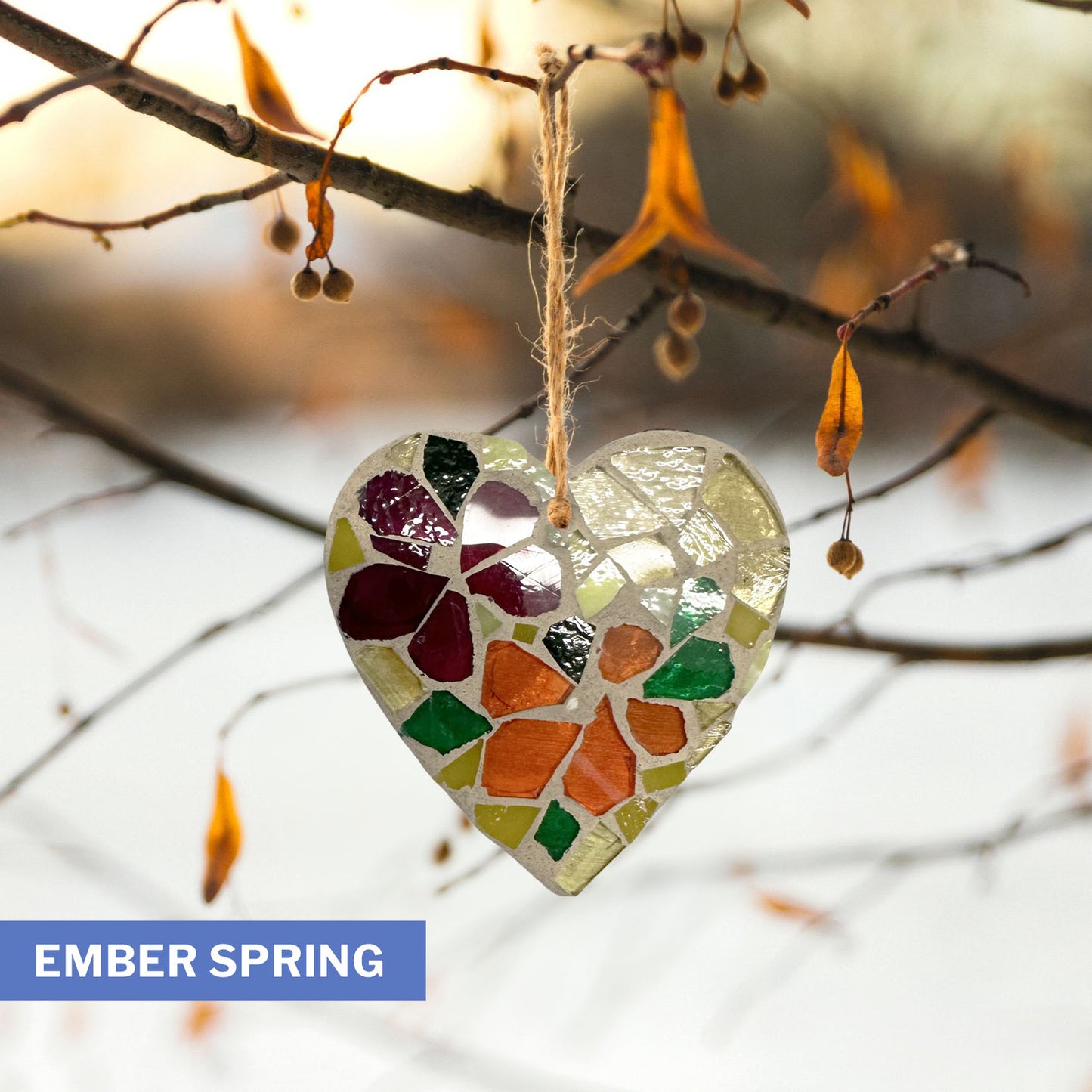 Floral 3" Heart Ornament – Choose Your Design