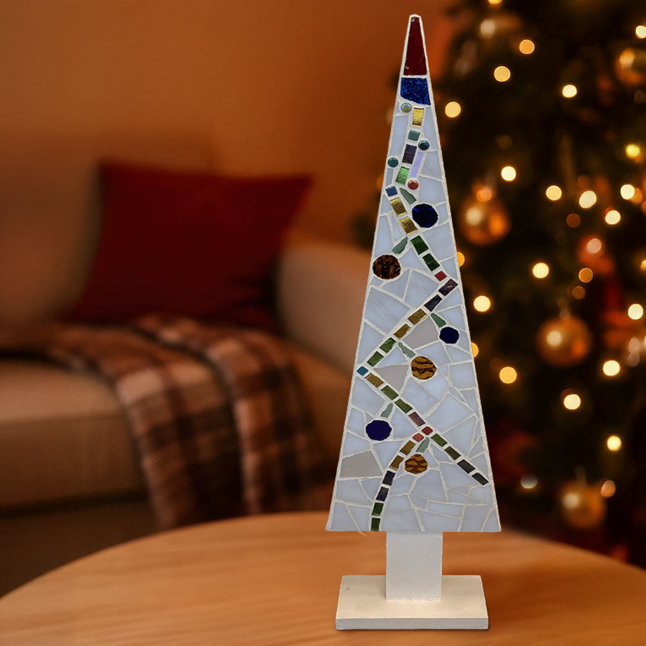 Flocked and Lights Tree