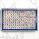 Game Night Party Tray with Mahjong Tiles and Blue Mosaic