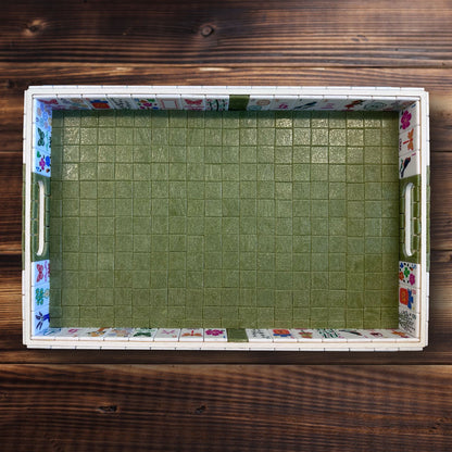 Game Night Party Tray with Mahjong Tiles