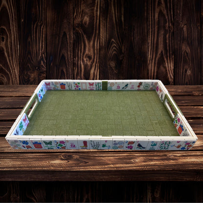 Game Night Party Tray with Mahjong Tiles