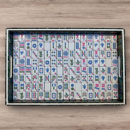 Game Night Party Tray with Mahjong Tiles
