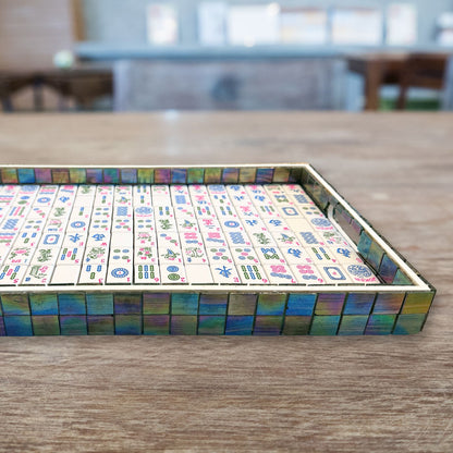 Game Night Party Tray with Mahjong Tiles
