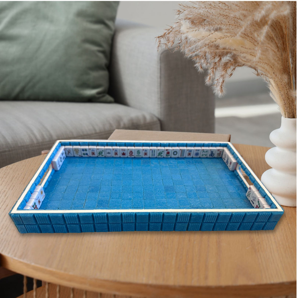 Game Night Party Tray with Mahjong Tiles