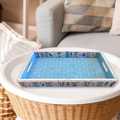 Game Night Party Tray with Mahjong Tiles