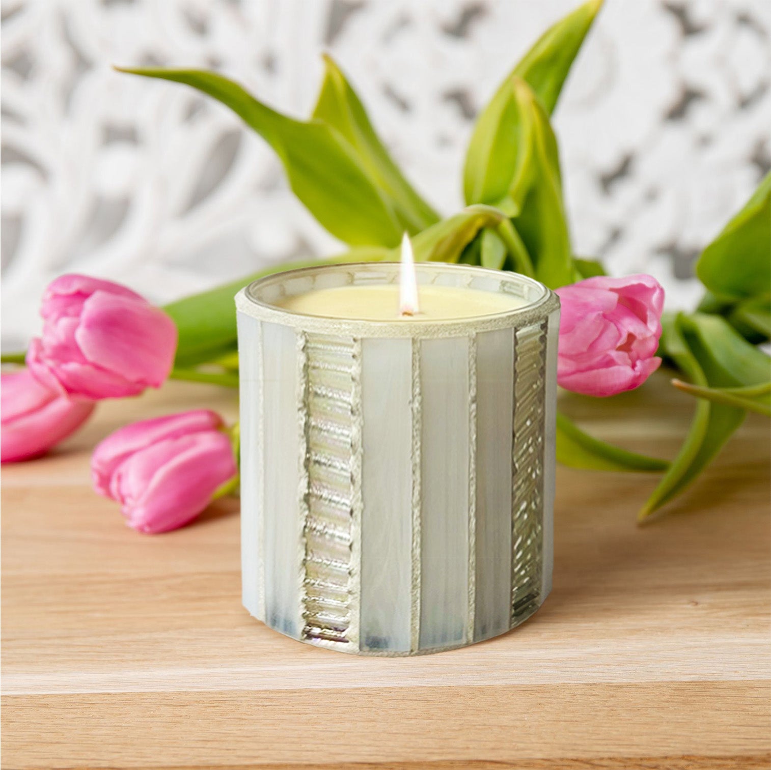 Crystal Snow 10 oz. Candle - Piece by Piece & Made by DWC Collaboration