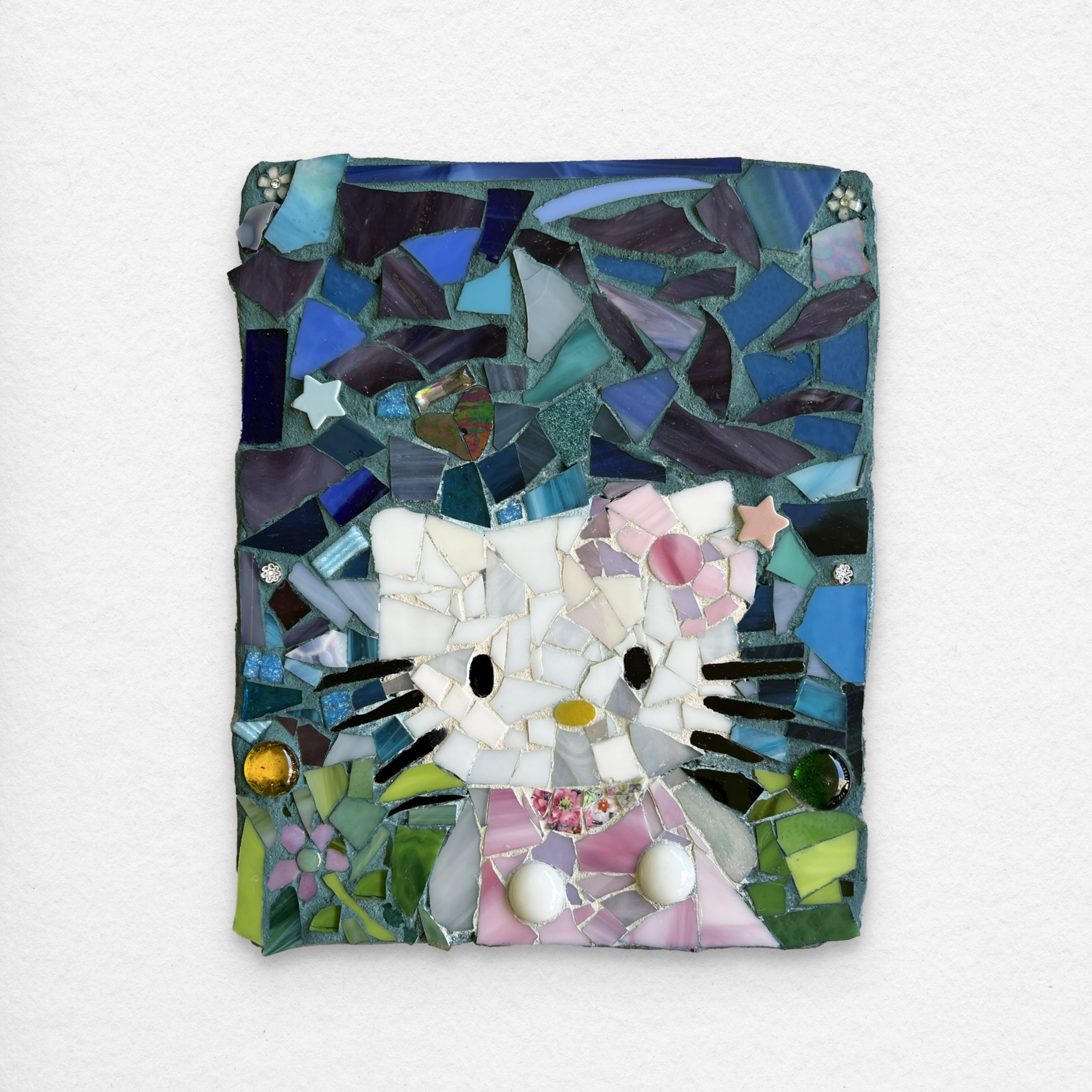 Hello Kitty Cat | Portrait, Mosaic Wall Art, Handmade Home Decor