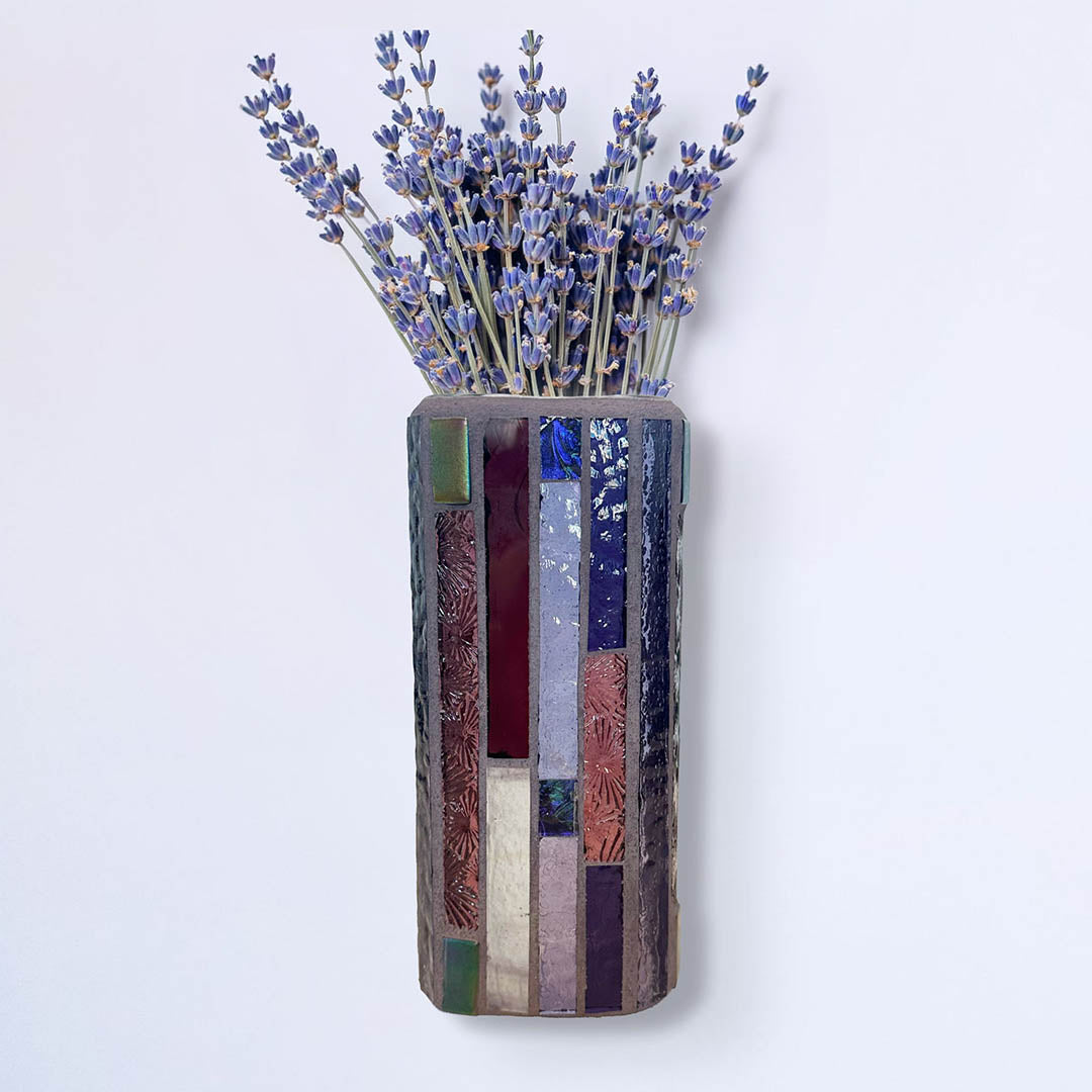 Violet Prism Wall-Hanging Vase