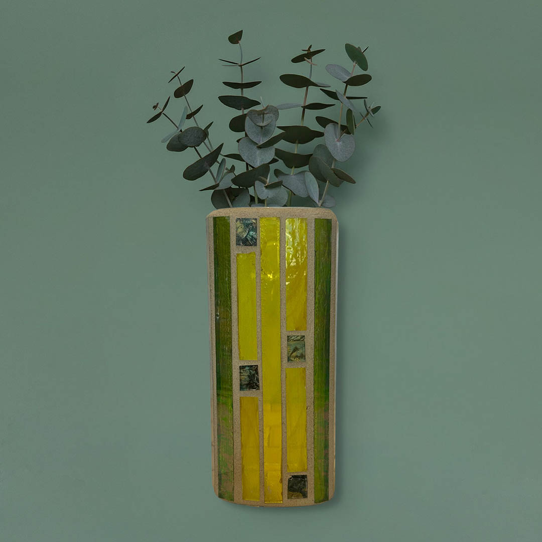 Lemon Prism Wall-Hanging Vase
