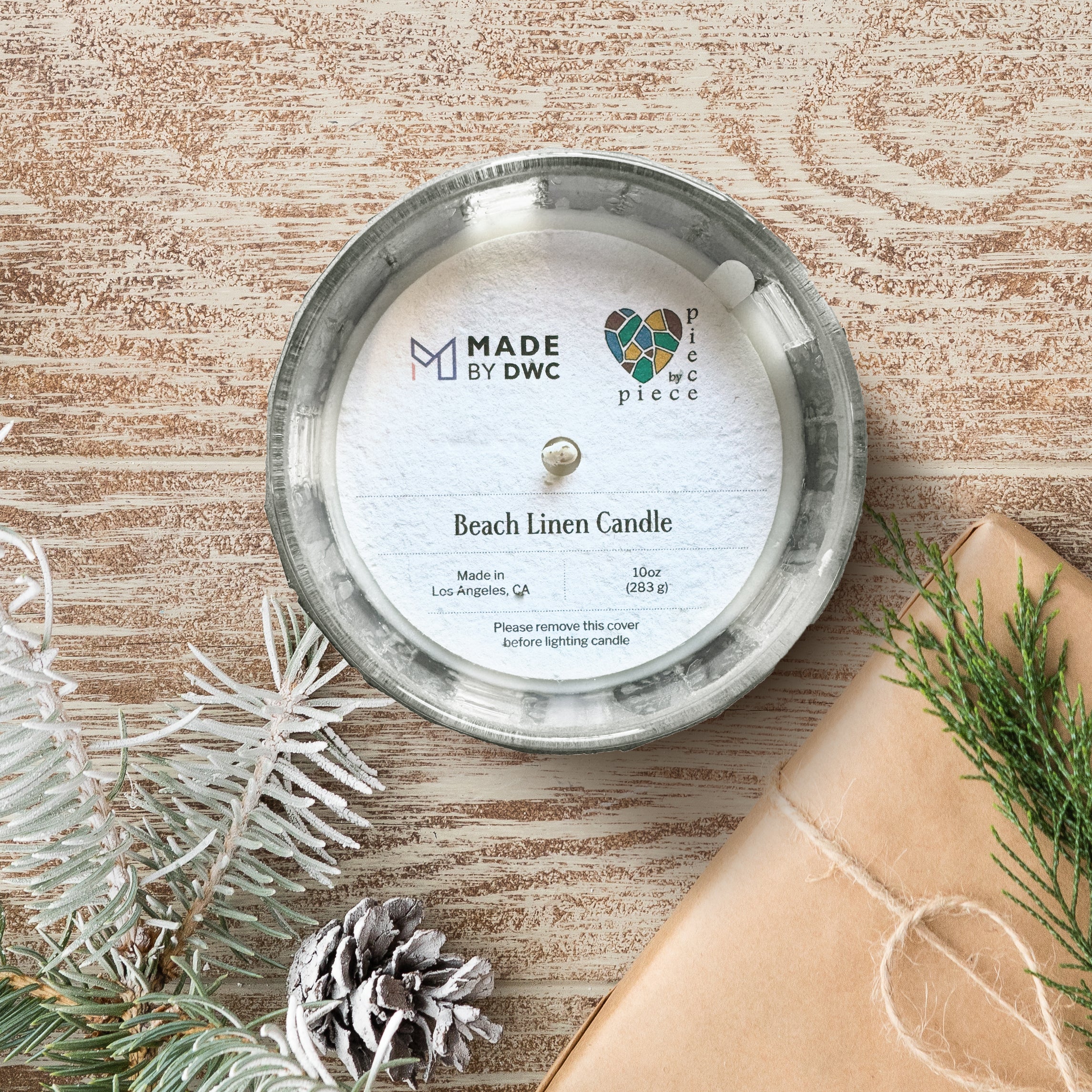 Crystal Snow 10 oz. Candle - Piece by Piece & Made by DWC Collaboration