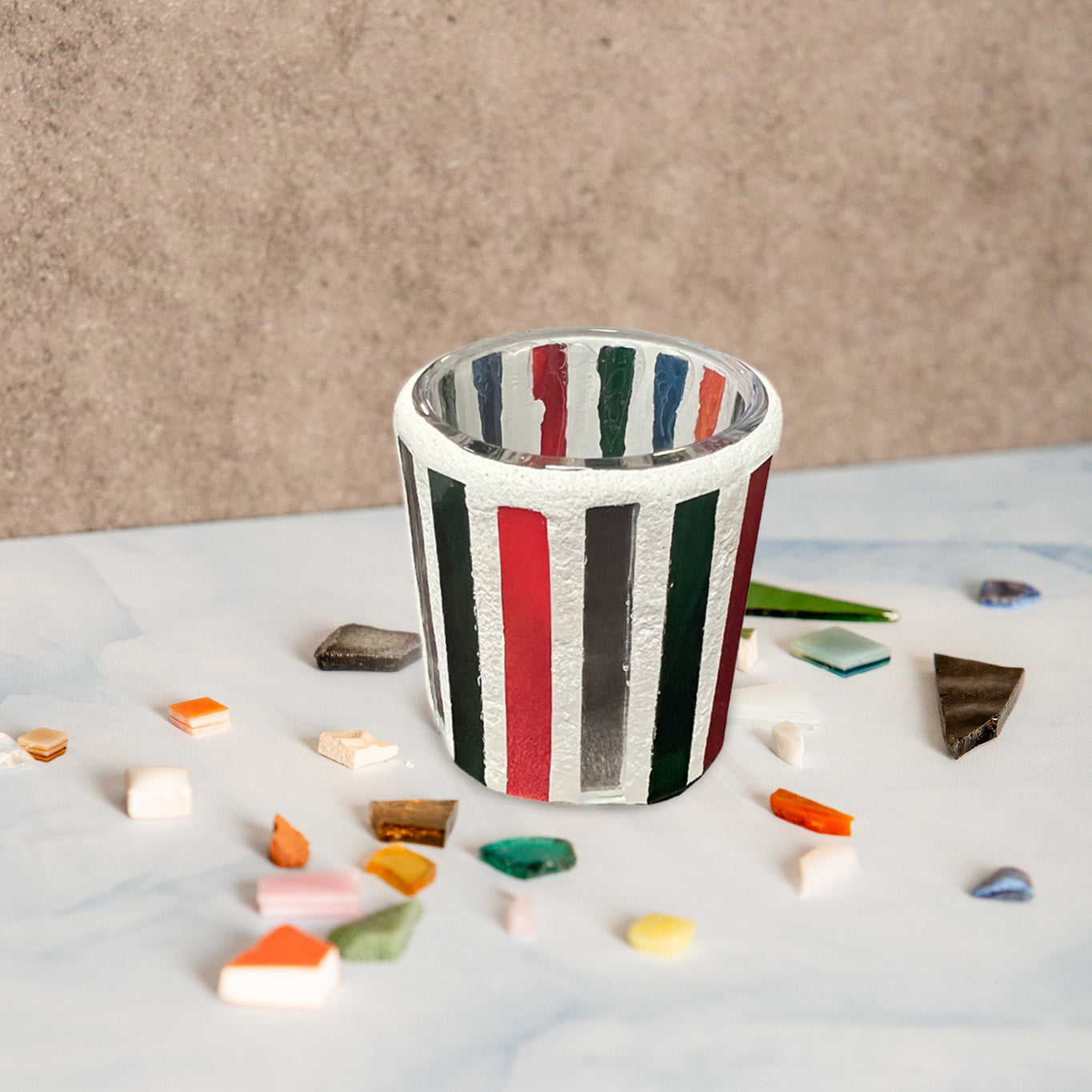 2" Seasonal Green and Red Votive